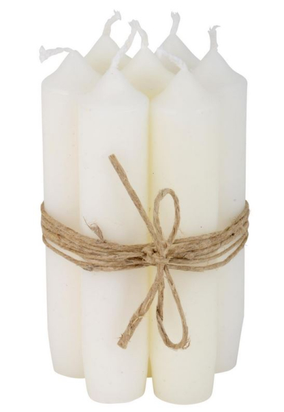 IB Laursen Stabkerzen weiss 7 Stk. H 11cm